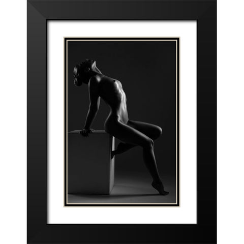 Glare Black Modern Wood Framed Art Print with Double Matting by Markachev, Leonid