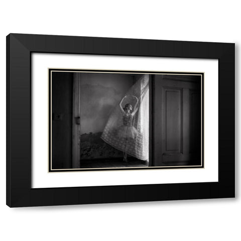 Untitled Black Modern Wood Framed Art Print with Double Matting by Masarz, Malgorzata