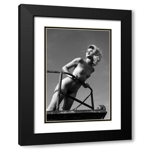 Blonde Black Modern Wood Framed Art Print with Double Matting by Blasko, Jan