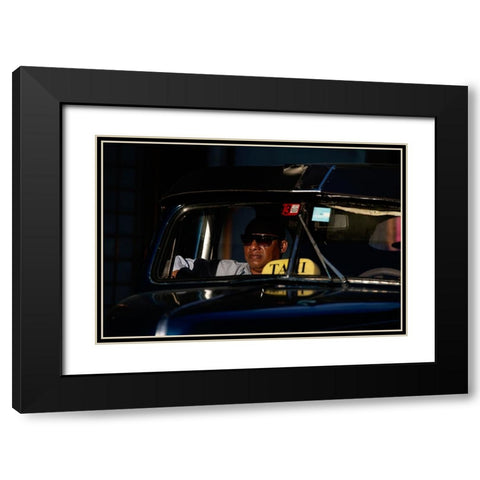 Cuba Neverending Story Black Modern Wood Framed Art Print with Double Matting by Buliga, Gina