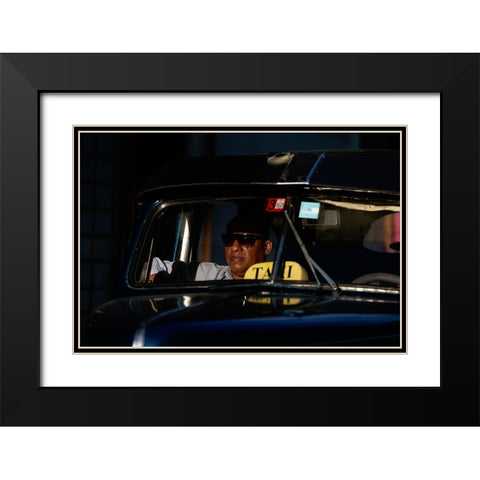Cuba Neverending Story Black Modern Wood Framed Art Print with Double Matting by Buliga, Gina