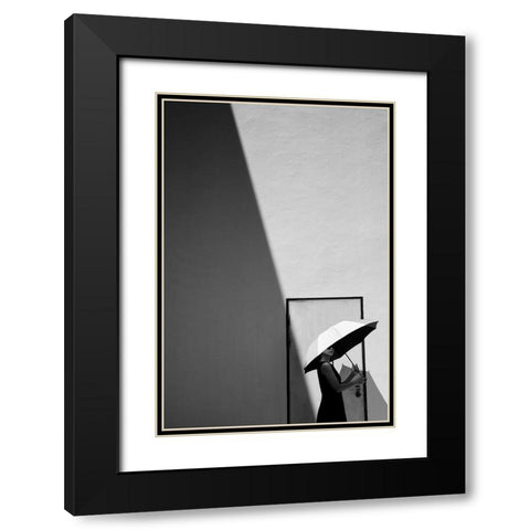 Light and Shadow Black Modern Wood Framed Art Print with Double Matting by Long, Kieron