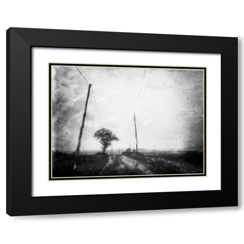 Like A Rainy Day Black Modern Wood Framed Art Print with Double Matting by Margau, Delphine
