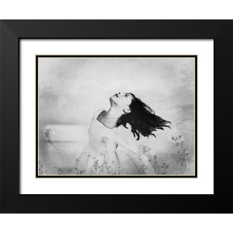 The Soaring Beautiful Black Modern Wood Framed Art Print with Double Matting by Margau, Delphine