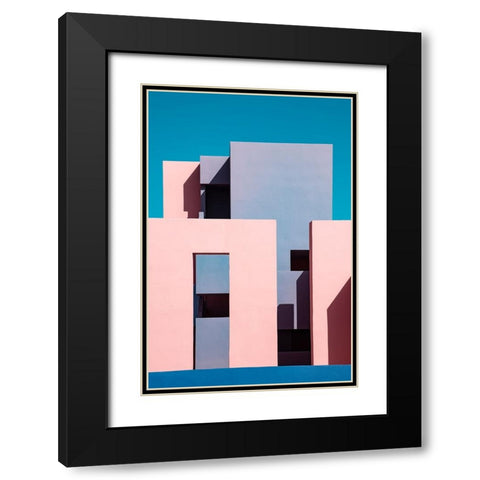 Muralla Roja #1 Black Modern Wood Framed Art Print with Double Matting by Wride, Linda