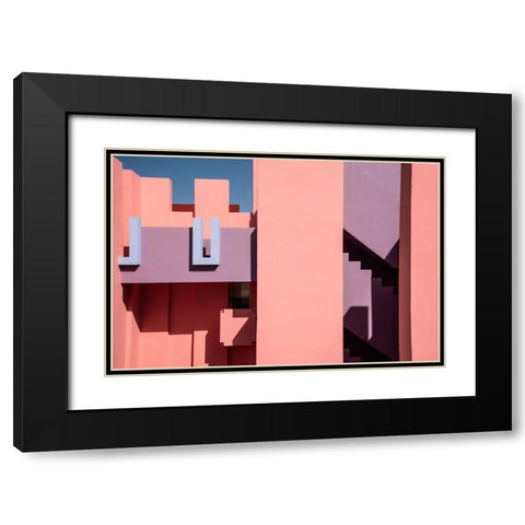 Muralla Roja #2 Black Modern Wood Framed Art Print with Double Matting by Wride, Linda