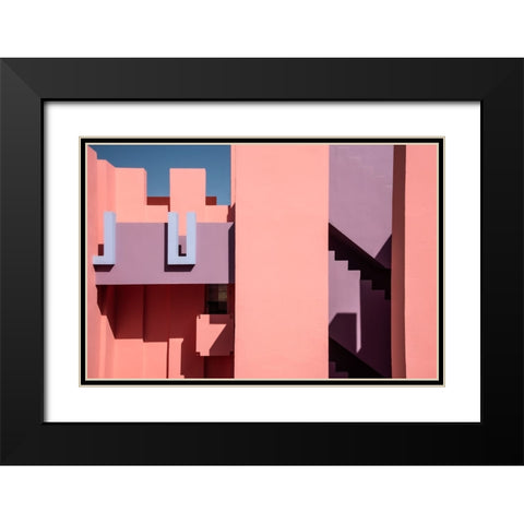 Muralla Roja #2 Black Modern Wood Framed Art Print with Double Matting by Wride, Linda