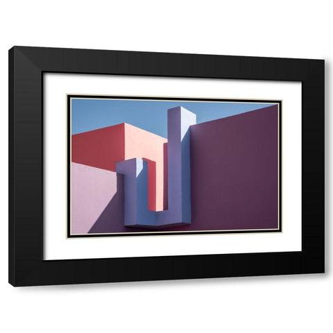 Muralla Roja #4 Black Modern Wood Framed Art Print with Double Matting by Wride, Linda