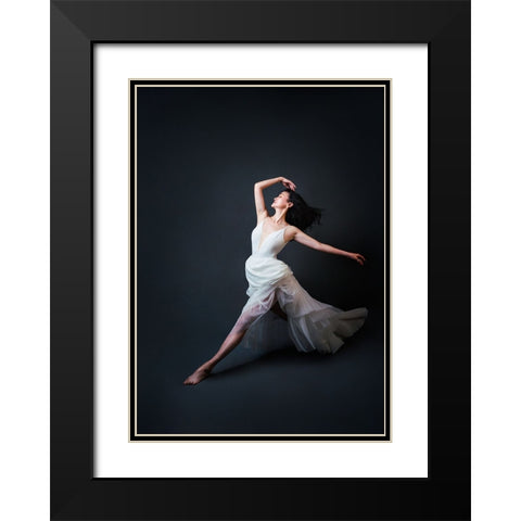 Free Mood Black Modern Wood Framed Art Print with Double Matting by Meng, Mia