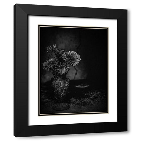 The Cracks Black Modern Wood Framed Art Print with Double Matting by Margau, Delphine