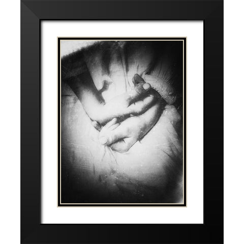 Like a story that never ends Black Modern Wood Framed Art Print with Double Matting by Margau, Delphine