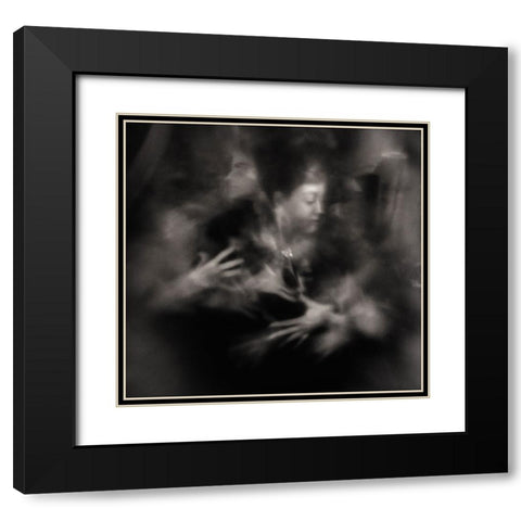 Portrait2 Black Modern Wood Framed Art Print with Double Matting by Shepelev, Yuri