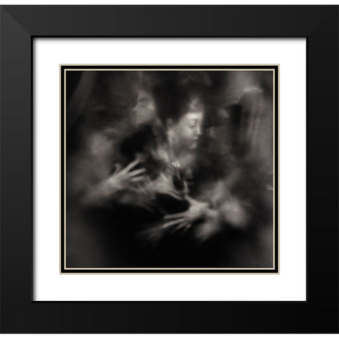 Portrait2 Black Modern Wood Framed Art Print with Double Matting by Shepelev, Yuri