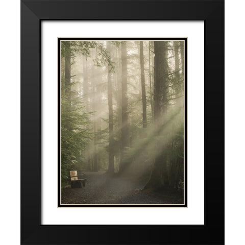 Untitled Black Modern Wood Framed Art Print with Double Matting by Saito, Misaki