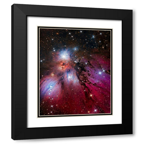 The Angel Nebula Black Modern Wood Framed Art Print with Double Matting by Chander, Vikas