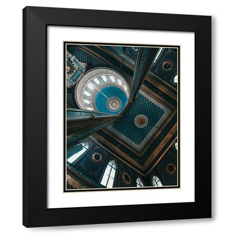 Hamidiye YApldApz Mosque Black Modern Wood Framed Art Print with Double Matting by Abdulbari, Noureddin