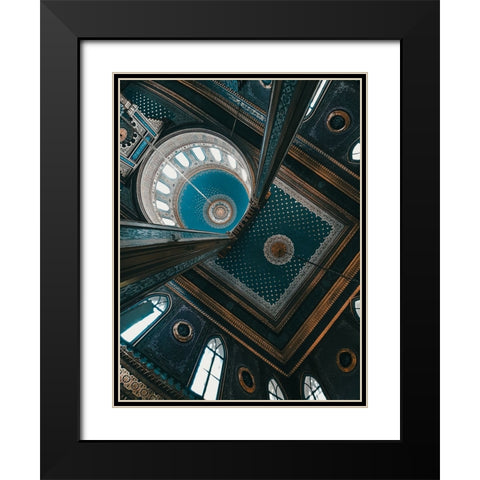 Hamidiye YApldApz Mosque Black Modern Wood Framed Art Print with Double Matting by Abdulbari, Noureddin