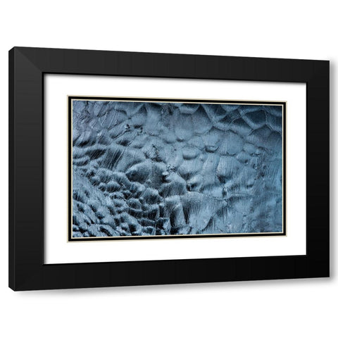Ice textures Black Modern Wood Framed Art Print with Double Matting by Ruoppolo, Luigi