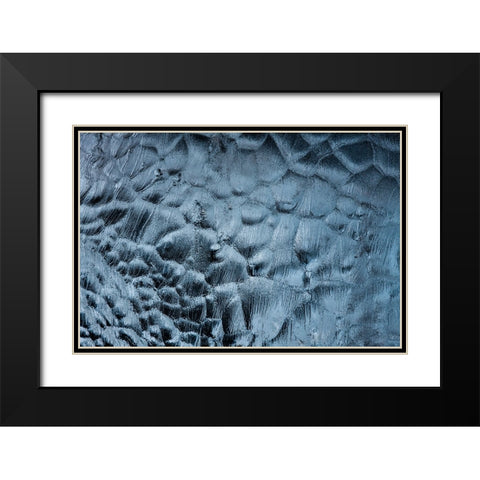 Ice textures Black Modern Wood Framed Art Print with Double Matting by Ruoppolo, Luigi