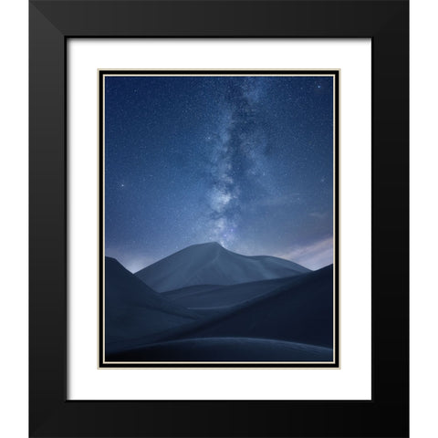 Dunes view point Black Modern Wood Framed Art Print with Double Matting by Sulaiman Alshehhi, Ahmed