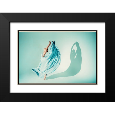 Magda Black Modern Wood Framed Art Print with Double Matting by Grimm, Klaus