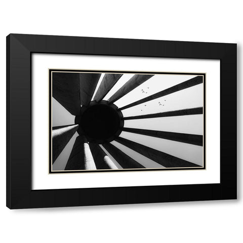 To The Black Hole Black Modern Wood Framed Art Print with Double Matting by Mohammad Hossein, Hamid
