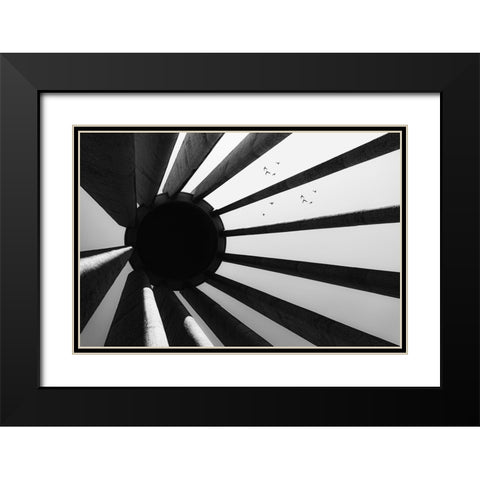 To The Black Hole Black Modern Wood Framed Art Print with Double Matting by Mohammad Hossein, Hamid