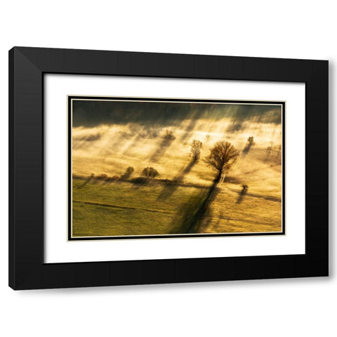 Spirito inquieto Black Modern Wood Framed Art Print with Double Matting by Pietro, Biffi