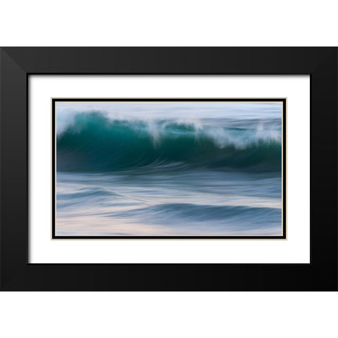 flow Black Modern Wood Framed Art Print with Double Matting by Dong Hee, Han
