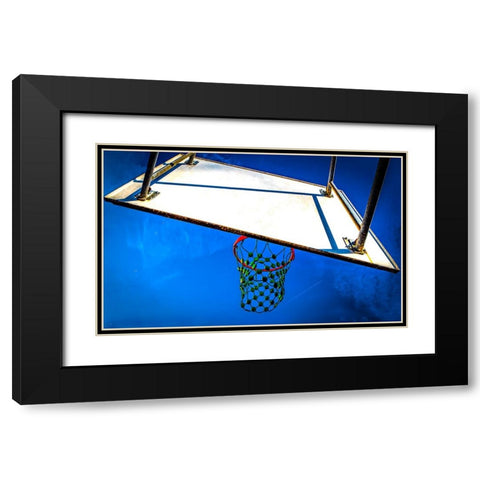 RGB Drops Black Modern Wood Framed Art Print with Double Matting by Carnevale, Stefano