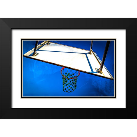 RGB Drops Black Modern Wood Framed Art Print with Double Matting by Carnevale, Stefano