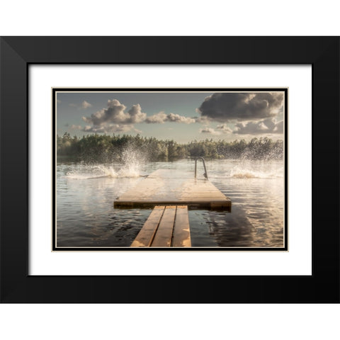 The Diving Board Black Modern Wood Framed Art Print with Double Matting by Kleimann, Stephanie