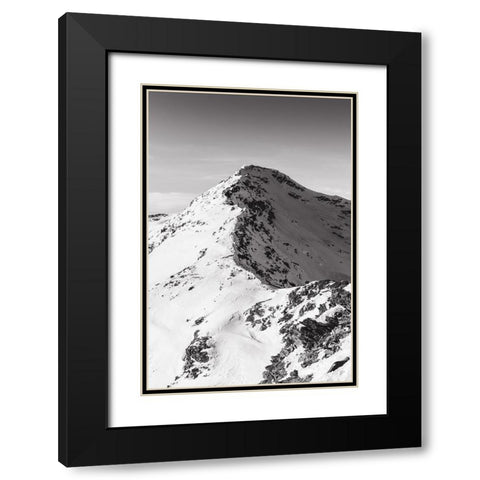 La montagna Black Modern Wood Framed Art Print with Double Matting by Bolognese, Christian