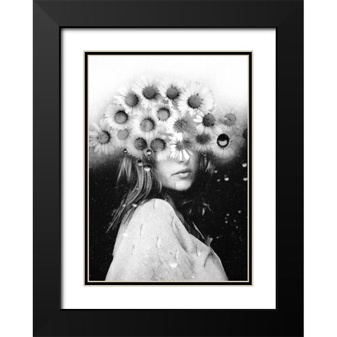 The flowering of the mind Black Modern Wood Framed Art Print with Double Matting by Urbonaviciene, Ingrida