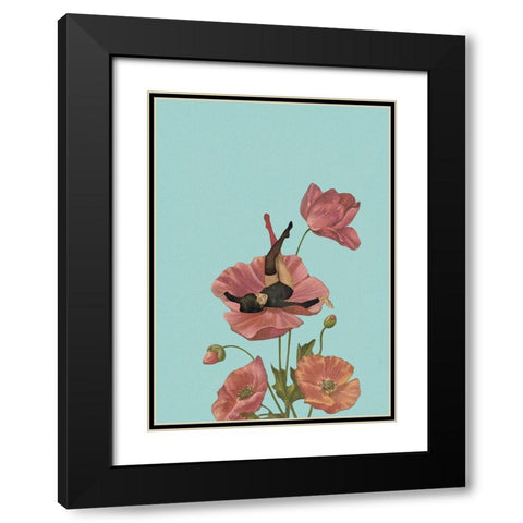Colourful Dreamer Black Modern Wood Framed Art Print with Double Matting by Leon, Maarten