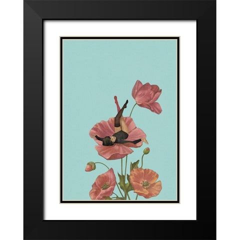 Colourful Dreamer Black Modern Wood Framed Art Print with Double Matting by Leon, Maarten