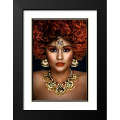 Untitled Black Modern Wood Framed Art Print with Double Matting by Pandya, Hardik