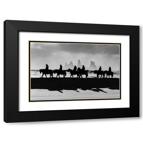 Lights and shadows in magical Iceland Black Modern Wood Framed Art Print with Double Matting by Tamajo, Massimo