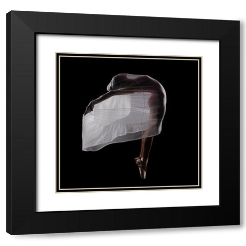 Ballet7551 Black Modern Wood Framed Art Print with Double Matting by Dawn, Rajat
