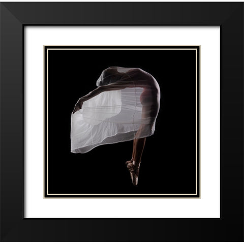 Ballet7551 Black Modern Wood Framed Art Print with Double Matting by Dawn, Rajat
