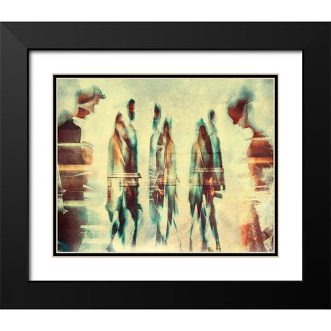 SEPARATED Black Modern Wood Framed Art Print with Double Matting by The Jar