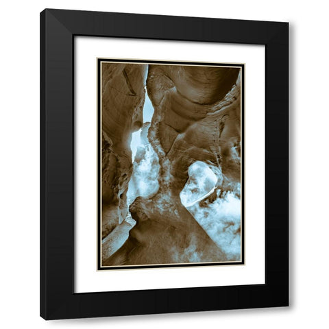 Rocky Heart Black Modern Wood Framed Art Print with Double Matting by Panahi, Shahrouz