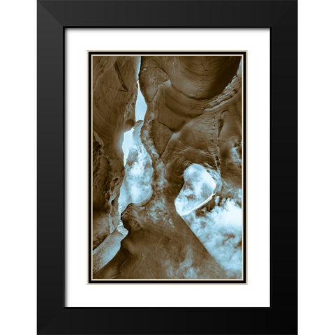 Rocky Heart Black Modern Wood Framed Art Print with Double Matting by Panahi, Shahrouz