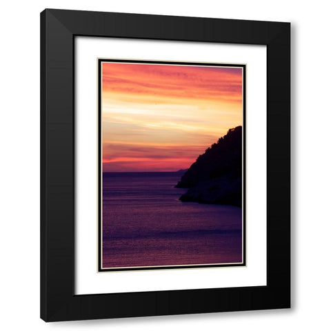 Dubrovnik Sunset Black Modern Wood Framed Art Print with Double Matting by Alcantara, Miguel