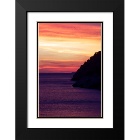 Dubrovnik Sunset Black Modern Wood Framed Art Print with Double Matting by Alcantara, Miguel