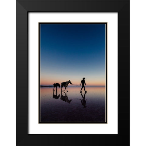 Untitled Black Modern Wood Framed Art Print with Double Matting by Emre Erol, M.