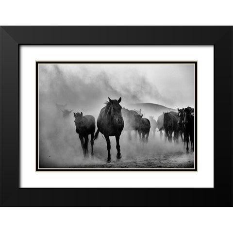 Untitled Black Modern Wood Framed Art Print with Double Matting by Emre Erol, M.