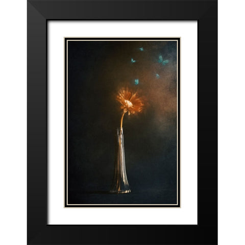 Peaceful Moments Black Modern Wood Framed Art Print with Double Matting by Kiral, Cicek