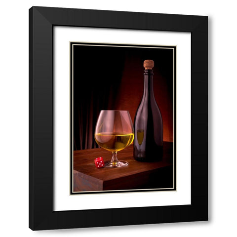 Glass Reflection Black Modern Wood Framed Art Print with Double Matting by Dhuper, Sumit