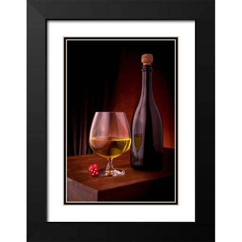 Glass Reflection Black Modern Wood Framed Art Print with Double Matting by Dhuper, Sumit